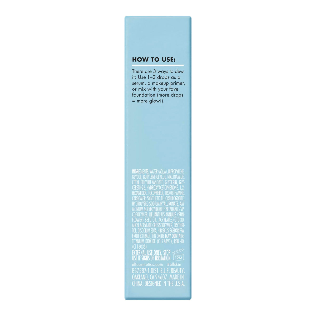 e.l.f. SKIN Holy Hydration! Thirst Burst Drops, Face Serum, 1 oz