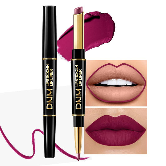 evpct 3Pcs Chestnut Nude Brown Matte Lip Liner and Lipstick Combo Set Kit for Women Antique Rose Magic Lipstick 24 Hours Original Lip Liner Makeup Stain Long Lasting Waterproof Smudge Proof labial