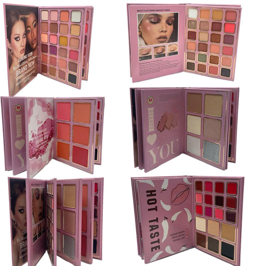 Hero Range 78-Color Professional Makeup Palette Book, Multi-Color Eyeshadow, Highlighter, Blush, Lipstick Set, Portable Travel All-in-One Collection with Glitter, Matte, Pearl Finishes
