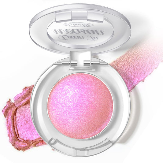 HOSAILY Holographic Duochrome Blue Glitter Eyeshadow, Color Shift Metallic Shimmer Eyeshadow Palette, Chameleon Sparkle Inner Corner Eye Highlighter, Iridescent Eye Shadow Palette Fairy Makeup#04