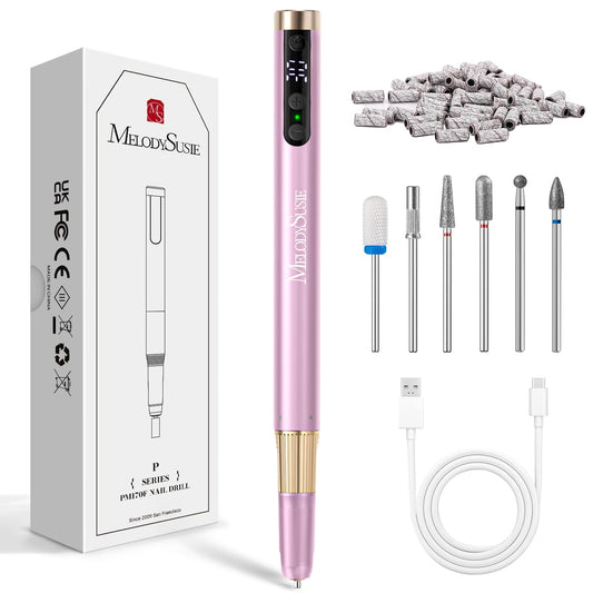 MelodySusie Pen-Shaped Cordless Nail Drill 30,000RPM PM180G for Nail Artist