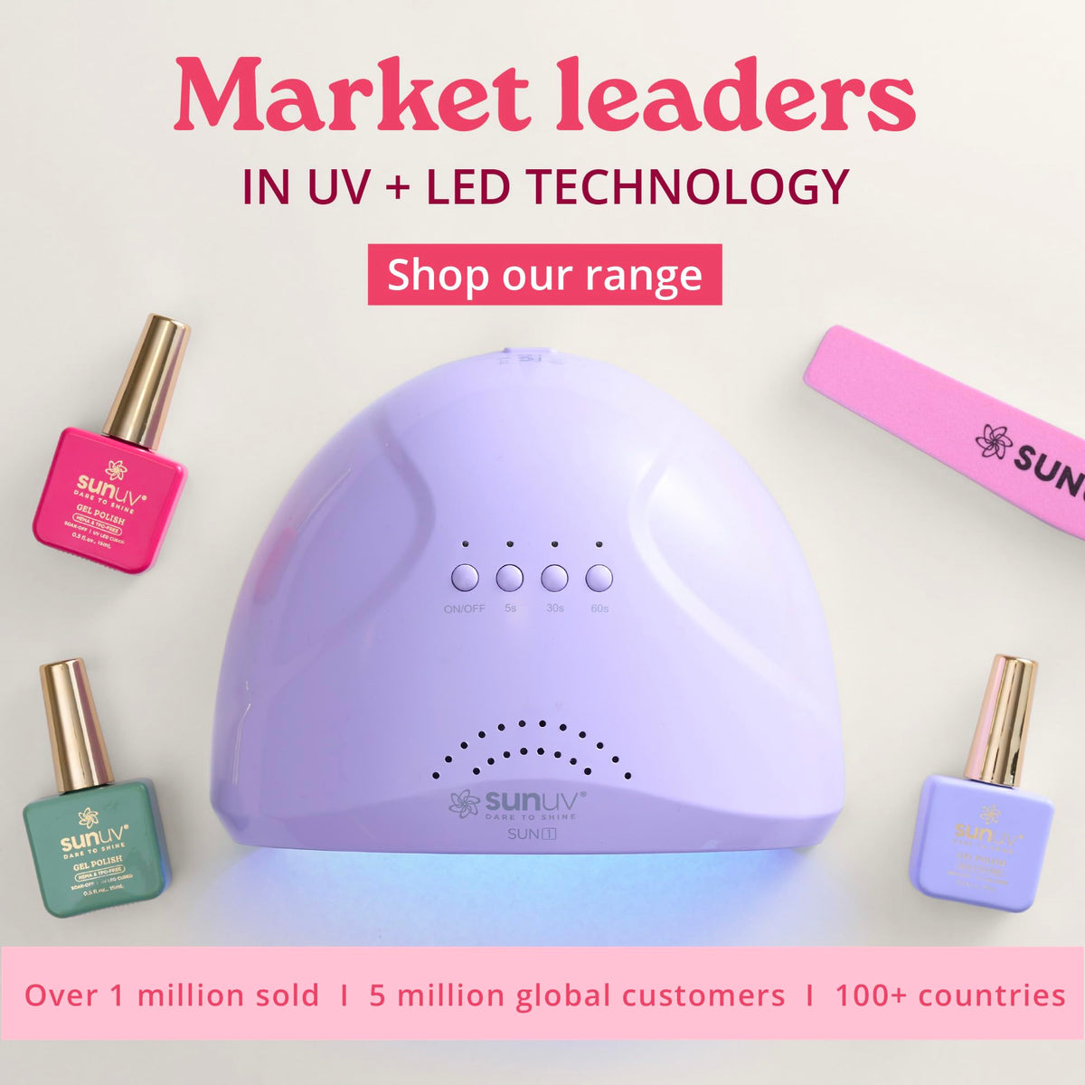 SUNUV UV LED Nail Lamp, Gel Light for Nail Polish UV Dryer SUNONE White