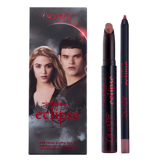 Colourpop x The Twilight Saga Eclipse Lip Kit - Warm Burgundy Brown Lip Combo with Lippie Stix Lipstick + Lippie Pencil - Long Lasting, Ultra-Pigmented Cream Finish - New Love (2 Count)
