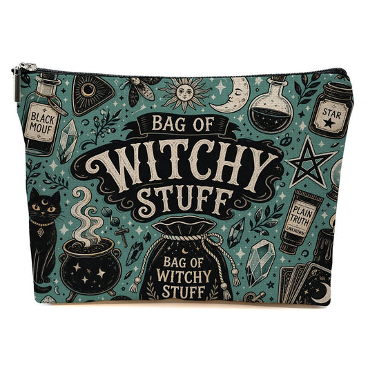 Funny Poisons Makeup Bag, Witchy Gifts Cosmetic Bag Travel Toiletry Bags