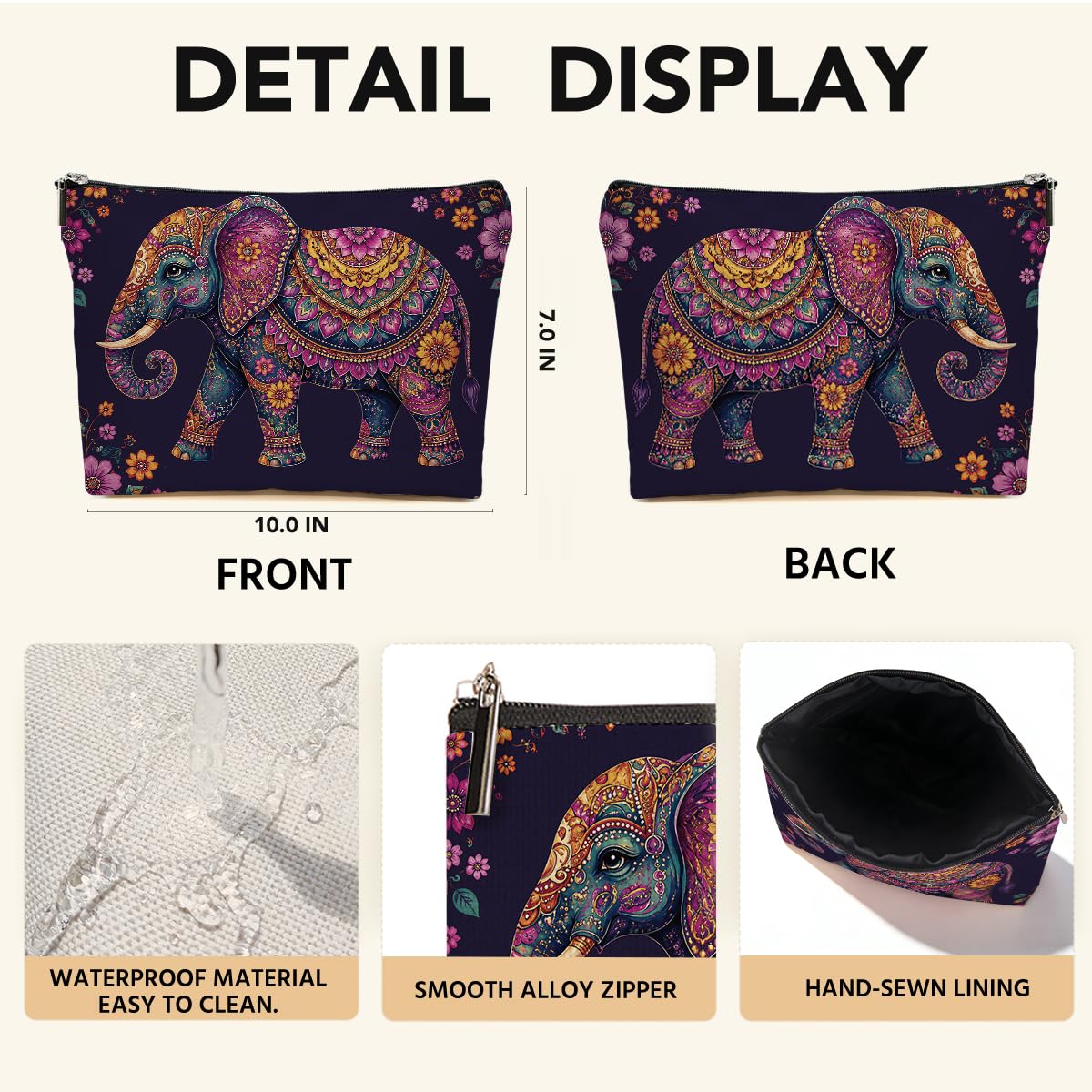 Funny Poisons Makeup Bag, Witchy Gifts Cosmetic Bag Travel Toiletry Bags