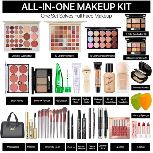 All in One Makeup Kit for Women Full Kit, Makeup Gift Set for Women & Girls