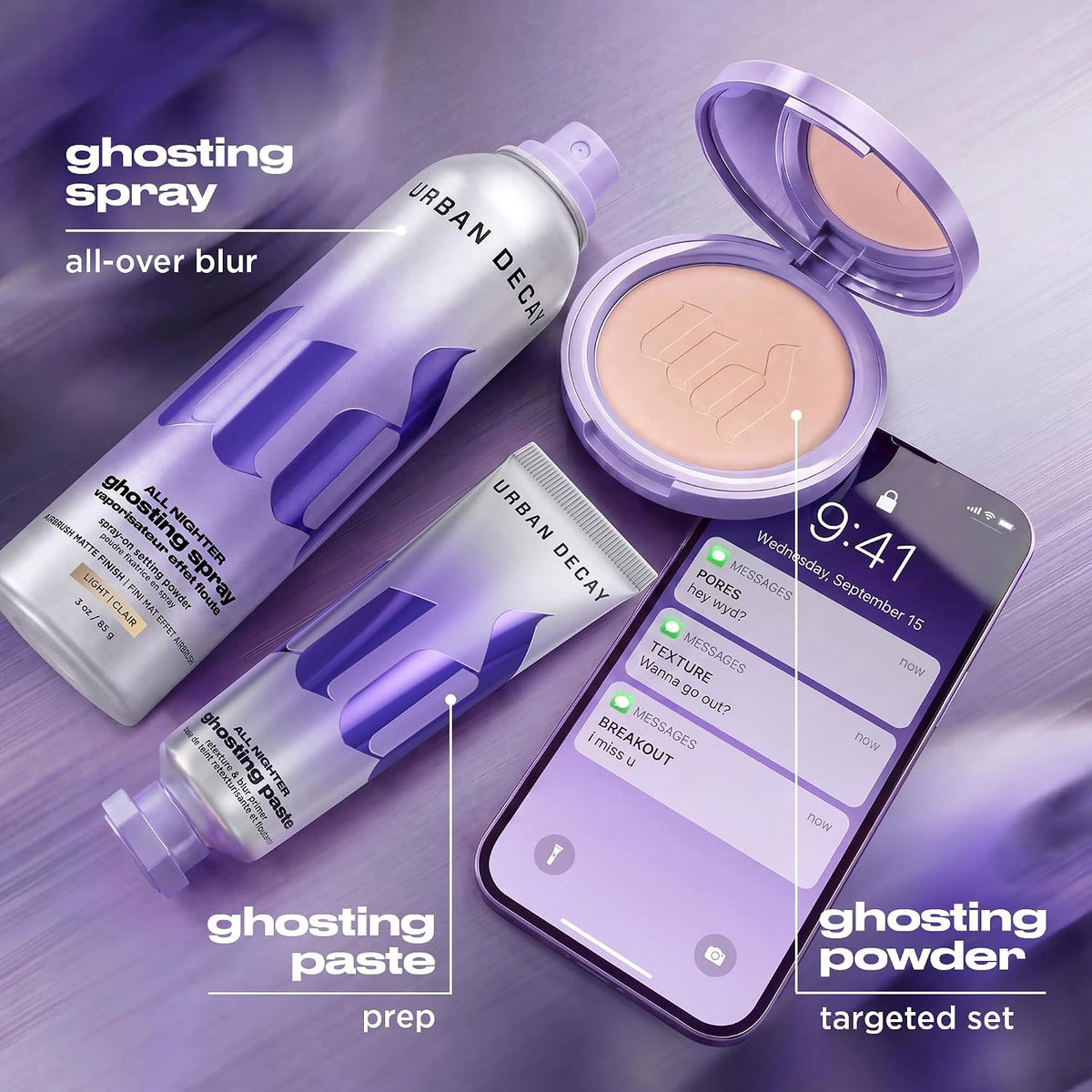 Urban Decay All Nighter Ghosting Makeup Setting Spray - Matte Powder Finish