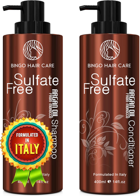 Curly Shampoo and Conditioner Set - Sulfate Free Moisturizing Formula - Deep Treatment for Curly and Permed Hair Women and Men - 14 Fl Oz (Set of 2)