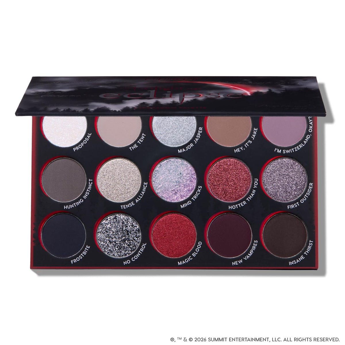 ColourPop x The Twilight Saga Eclipse Eyeshadow Palette - Limited Edition 15-Shade Matte, Metallic & Glitter Eyeshadow Palette - High-Pigment Eye Makeup with a Long-Wearing Formula (0.63 oz)
