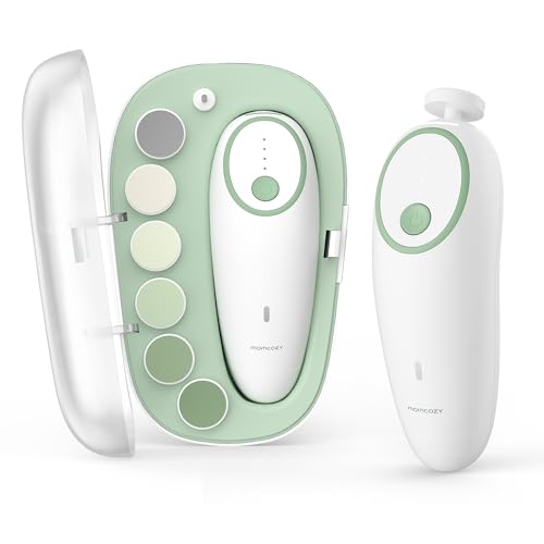 Momcozy Baby Nail File Electric, Gentle Night Light Baby Nail Trimmer