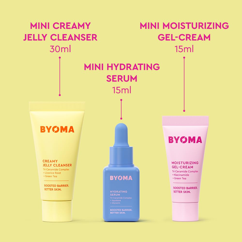BYOMA So Hydrated Travel Size Gift Set - Skincare Minis (30ml, 15ml, 15ml)
