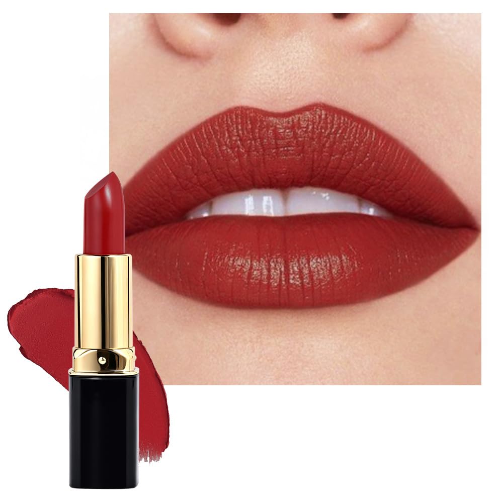 evpct Rich Rose Velvet Matte Lipstick Long Lasting Waterproof for Women