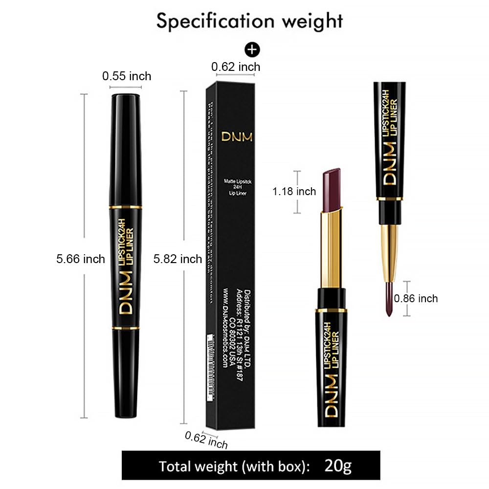evpct 3Pcs Chestnut Nude Brown Matte Lip Liner and Lipstick Combo Set Kit for Women Antique Rose Magic Lipstick 24 Hours Original Lip Liner Makeup Stain Long Lasting Waterproof Smudge Proof labial