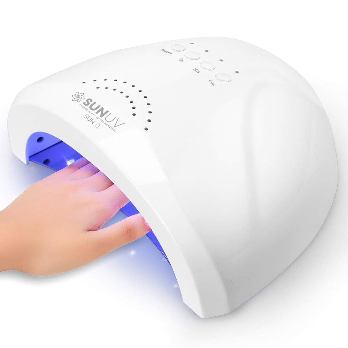 SUNUV UV LED Nail Lamp, Gel Light for Nail Polish UV Dryer SUNONE White