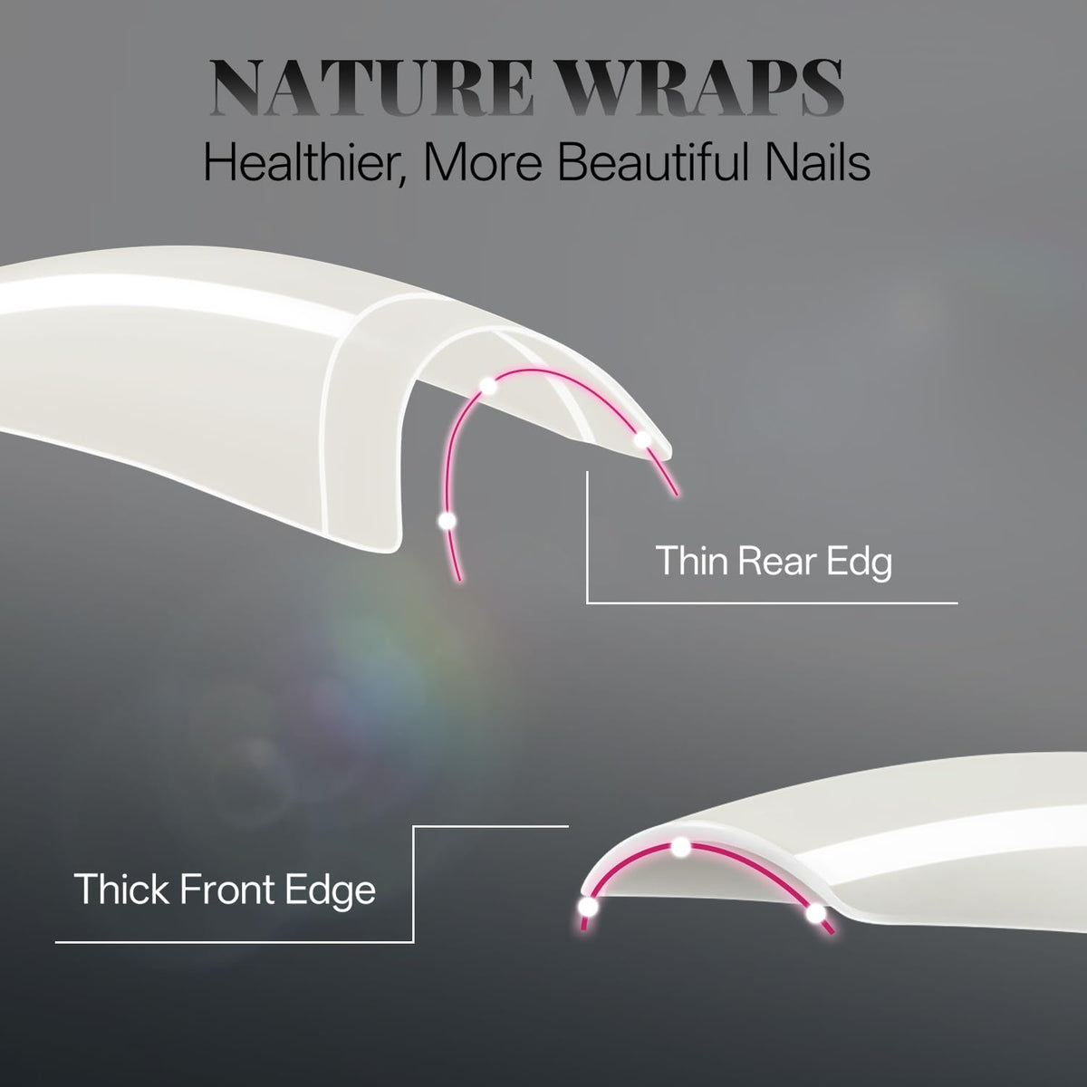 krofaue Extra Long Stiletto Nail Tips - False Clear Nais