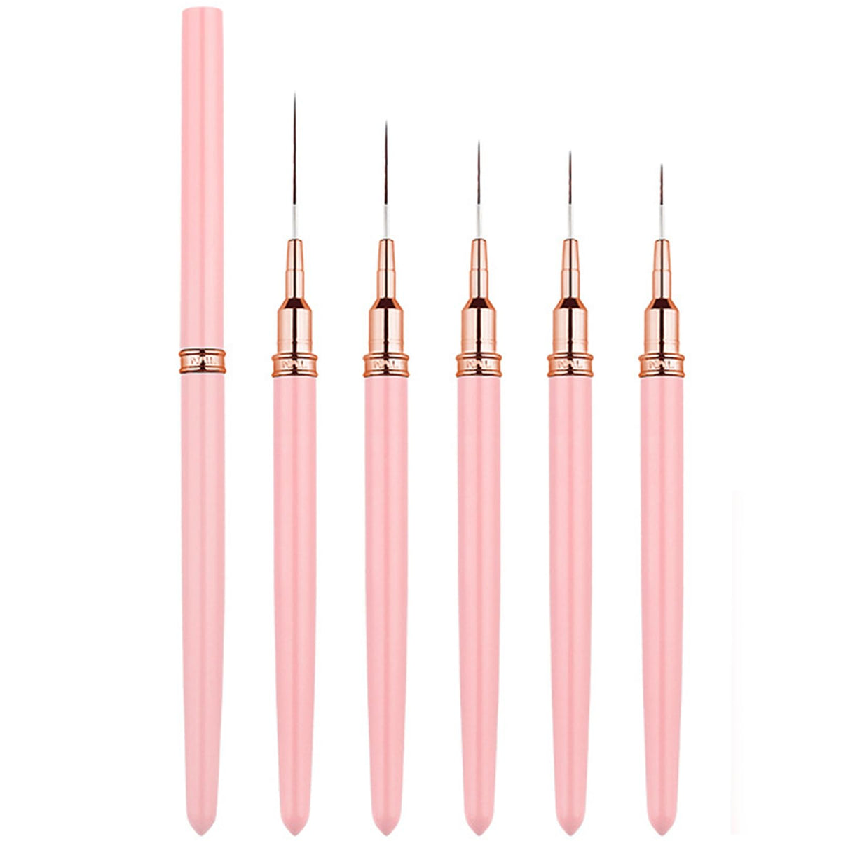 5 Pcs Nail Art Sculpture Pen Dual Tipped Silicone Nail Tools Nail Art Silicone Brushes for Design Nail Carving Drawing Shaping Effect