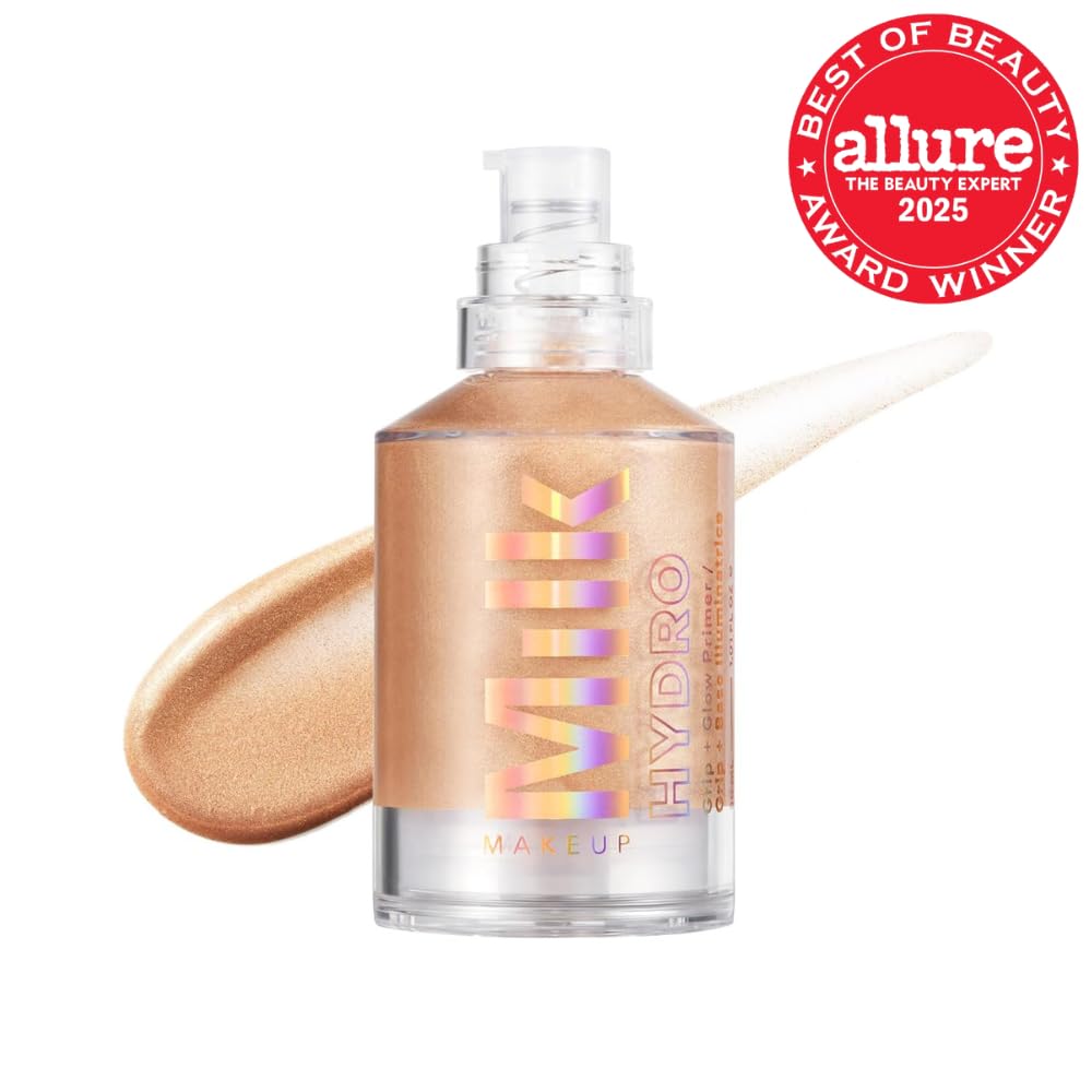 Milk Makeup Hydro Grip Primer with Hyaluronic Acid + Niacinamide – Hydrating Face Primer Grips Makeup for Up to 12 Hours – Silicone-Free, Lightweight Gel with Dewy Finish