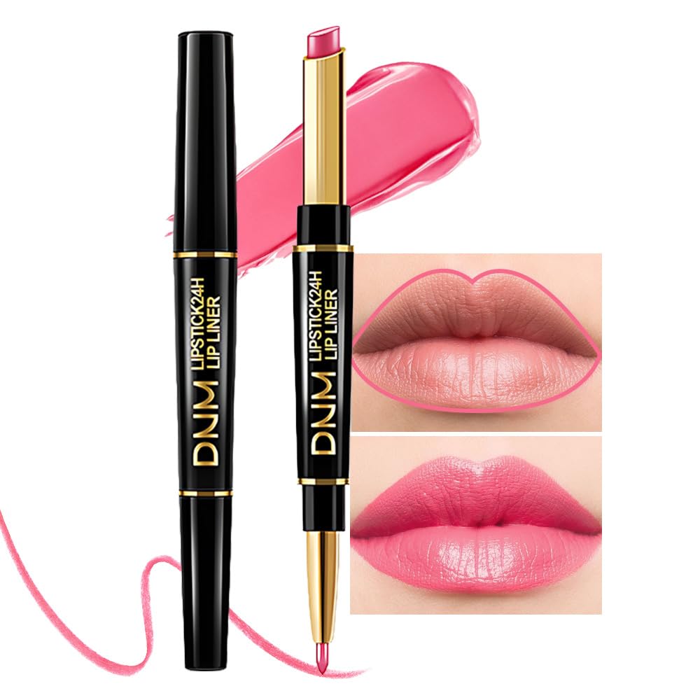 evpct 3Pcs Chestnut Nude Brown Matte Lip Liner and Lipstick Combo Set Kit for Women Antique Rose Magic Lipstick 24 Hours Original Lip Liner Makeup Stain Long Lasting Waterproof Smudge Proof labial
