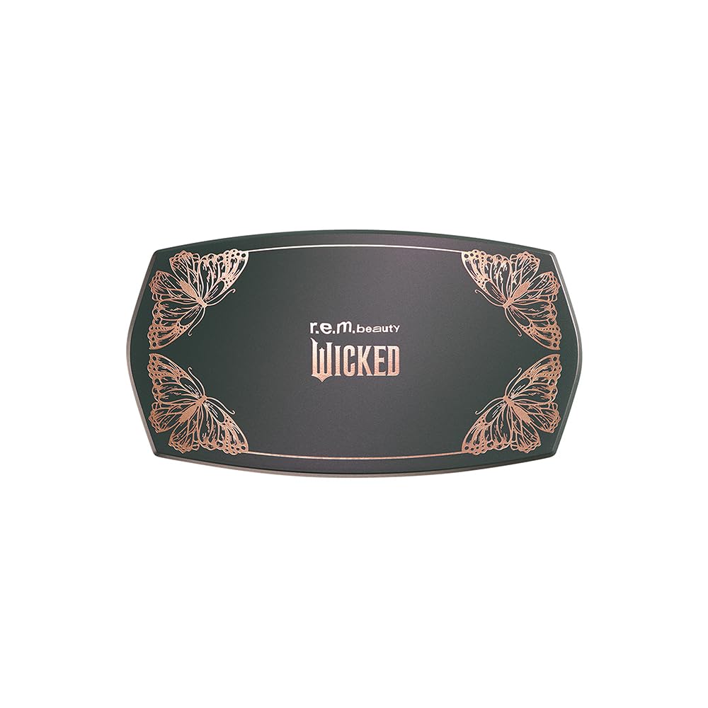 r.e.m. beauty by Ariana Grande Wicked: For Good | Ozian Forest Eyeshadow Palette | Highly Pigmented, Blendable Eye Shadows | Mix of Matte, Duo-Chrome, Shimmer and Glitter Formulas | 12 Shades