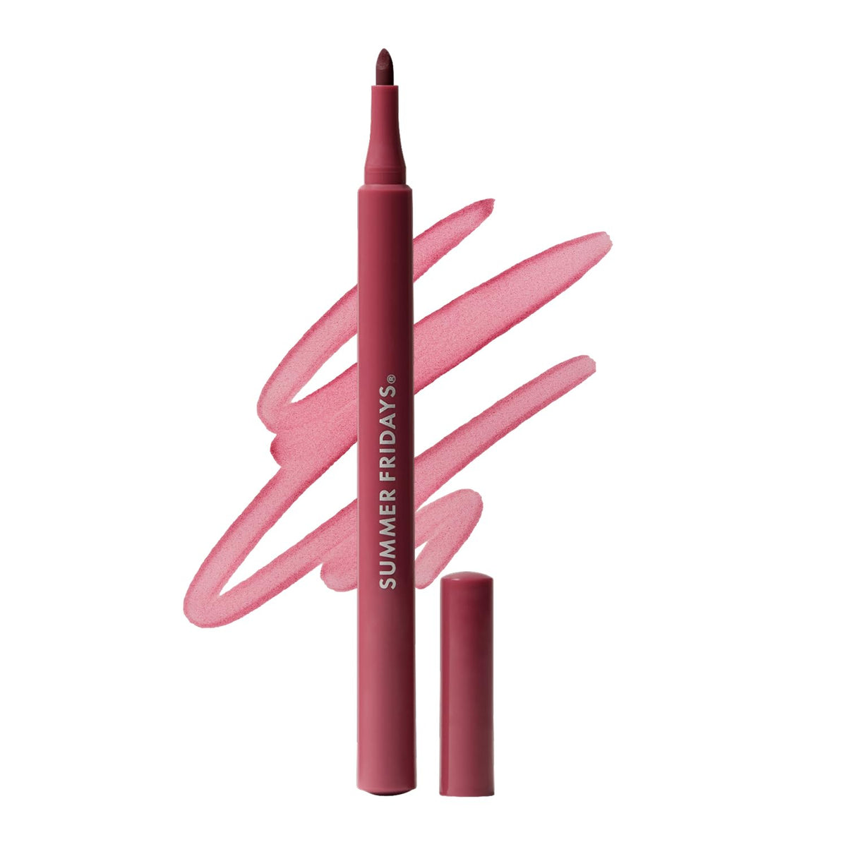 Summer Fridays Flushed Lip Stain Liner, 12hr Wear & Transfer-Proof, Rosette