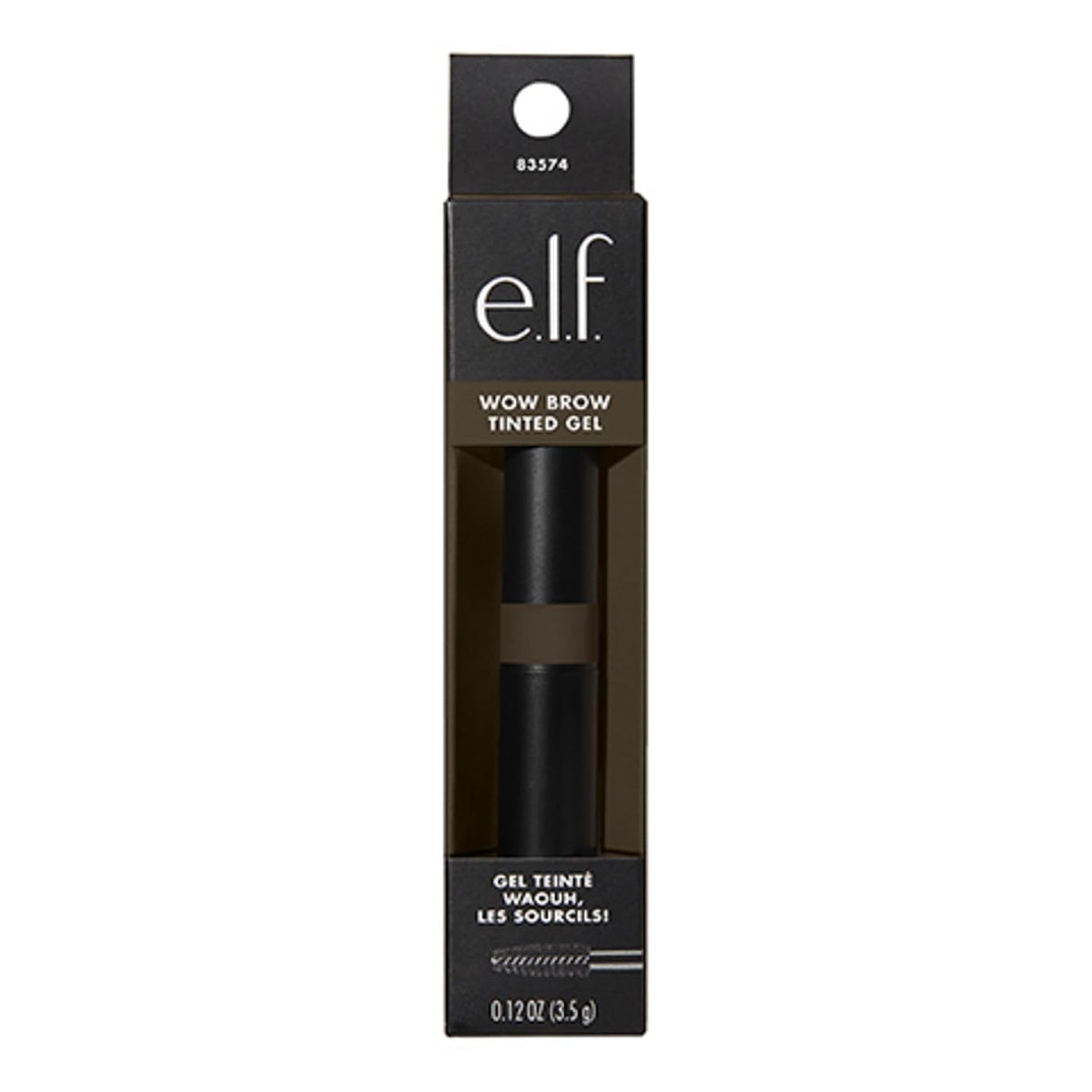 e.l.f. Wow Brow Gel, Volumizing, Buildable, Wax-Gel Hybrid, Creates Full, Voluminous-Looking Brows, Locks Brow Hairs In Place, Neutral Brown, Fiber-Infused 3.5g