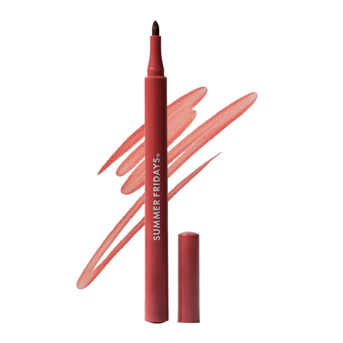 Summer Fridays Flushed Lip Stain Liner, 12hr Wear & Transfer-Proof, Rosette