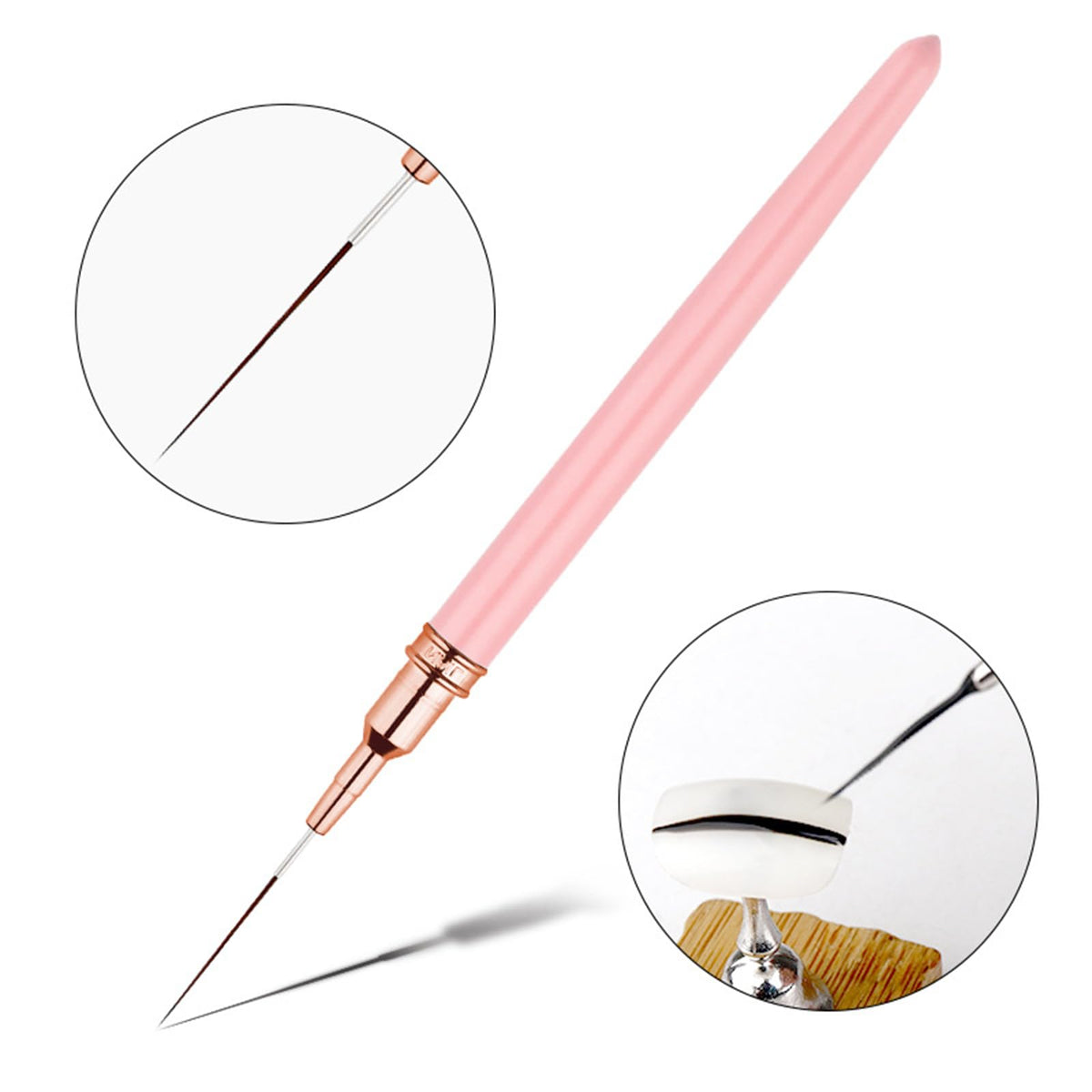 5 Pcs Nail Art Sculpture Pen Dual Tipped Silicone Nail Tools Nail Art Silicone Brushes for Design Nail Carving Drawing Shaping Effect