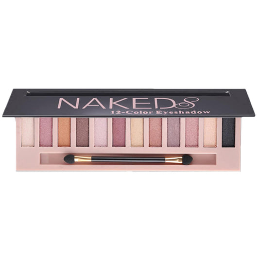 BOLOPER 2 Pack 12 Colors Makeup Nude Colors Eyeshadow Palette Natural Nude Matte Shimmer Glitter Pigment Eye Shadow Pallete Set Waterproof Smokey Professional Beauty Makeup Kit (2 PCS)