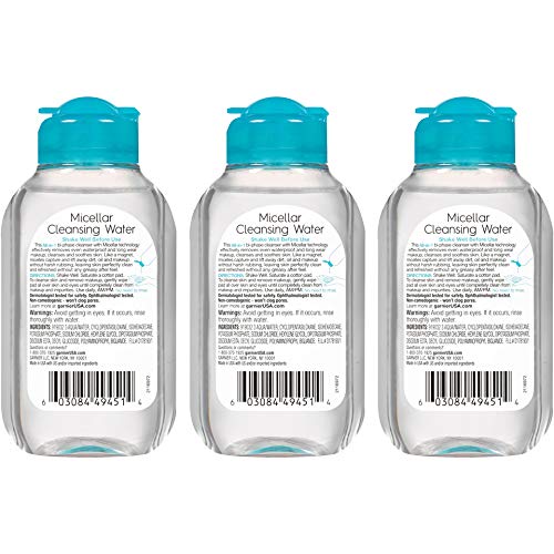 Garnier SkinActive Micellar Water For Waterproof Makeup, Facial Cleanser & Makeup Remover, 13.5 Fl Oz (400mL), 1 Count (Packaging May Vary)
