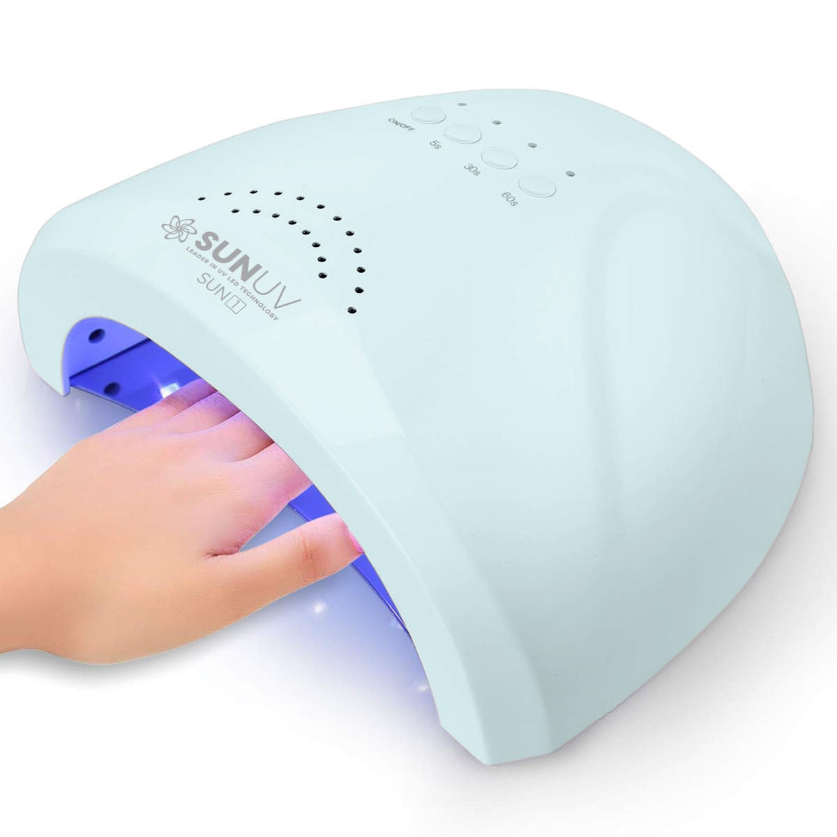 SUNUV UV LED Nail Lamp, Gel Light for Nail Polish UV Dryer SUNONE White