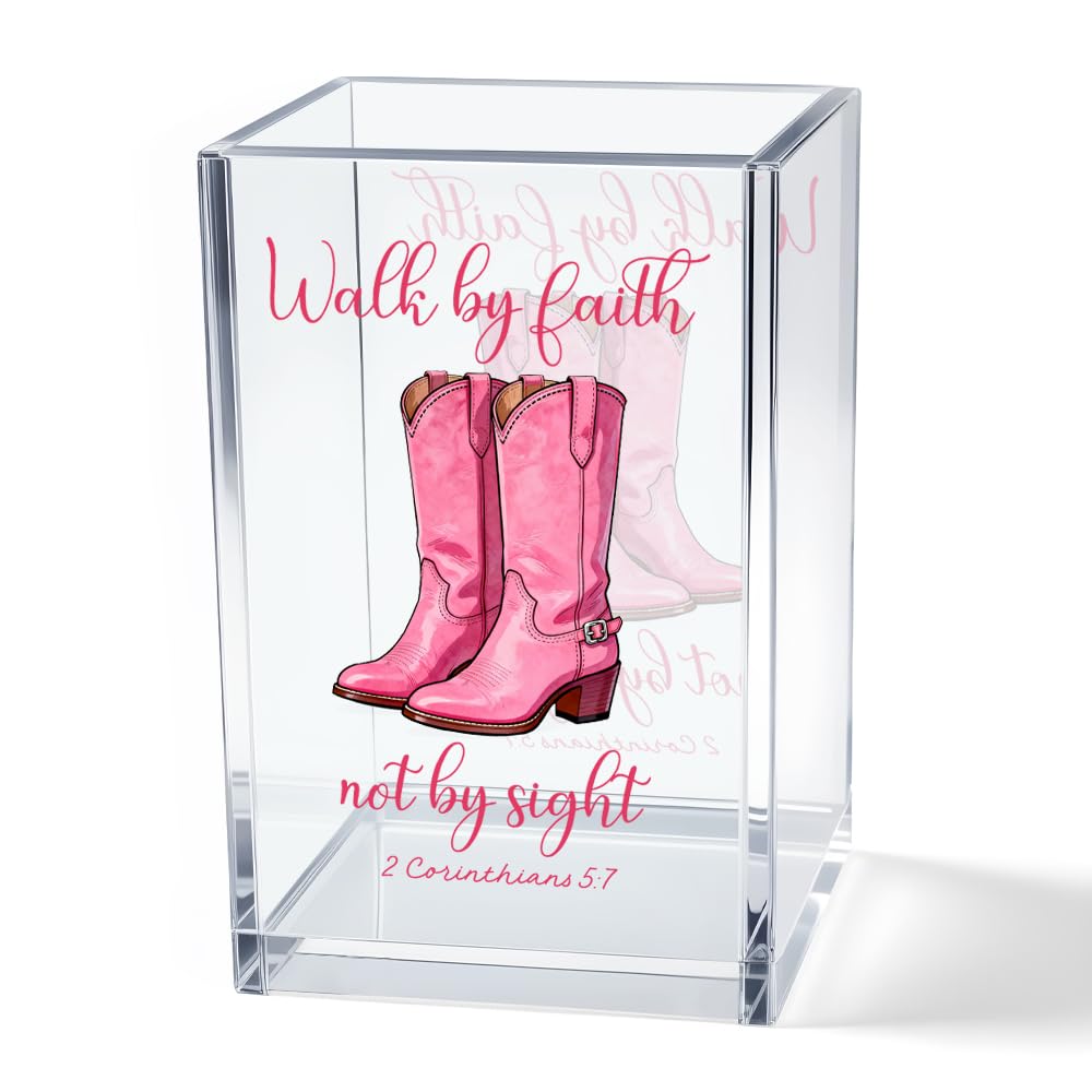 Never Let Anyone Dull Your Sparkle Acrylic Makeup Brush Organizer Holder, Girl Power Desk Acrylic Brushes Storage, Inspirational Quote Gifts for Women Friend Sister Make Up Artist Makeup Lover