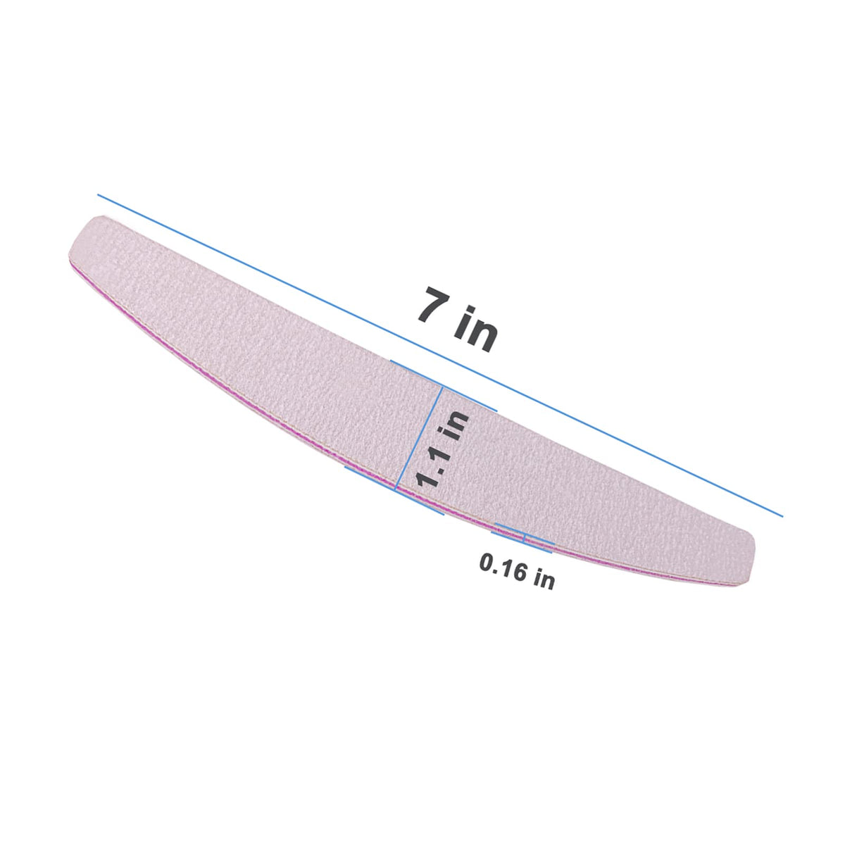 50 Pcs Nail File, Emery Board Nail Files for Acrylic Nails and Natural Nails, 100/180 Grit Double Sided Fingernail File Gel Nail Professional Reusable Washable Manicure Pedicure Kit Set Gray