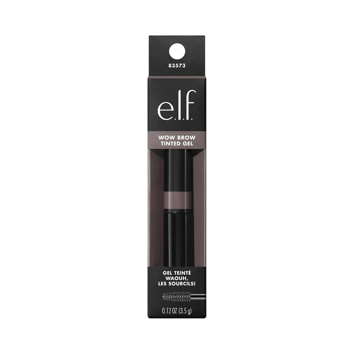 e.l.f. Wow Brow Gel, Volumizing, Buildable, Wax-Gel Hybrid, Creates Full, Voluminous-Looking Brows, Locks Brow Hairs In Place, Neutral Brown, Fiber-Infused 3.5g