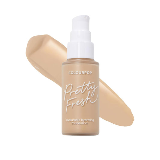 ColourPop Pretty Fresh Liquid Foundation - Hydrating Foundation with Medium, Buildable Coverage & a Natural Finish - Enriched with Hyaluronic Acid & Coconut Water - Light 70W (1 oz)