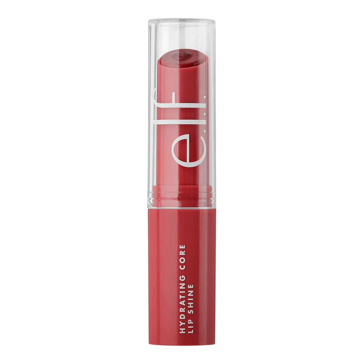 e.l.f. Hydrating Core Lip Shine with Shea Butter & Vitamin E, Tinted Lip Balm for A Smooth, Glossy Finish & Long-Lasting Moisture, Happy Dusty Rose
