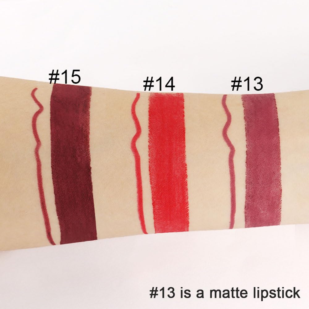 evpct 3Pcs Chestnut Nude Brown Matte Lip Liner and Lipstick Combo Set Kit for Women Antique Rose Magic Lipstick 24 Hours Original Lip Liner Makeup Stain Long Lasting Waterproof Smudge Proof labial