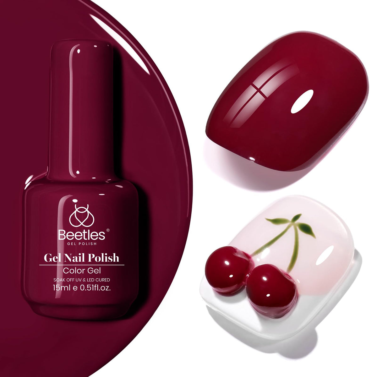 Beetles White Gel Nail Polish, 1pc 15ml White Gel Polish