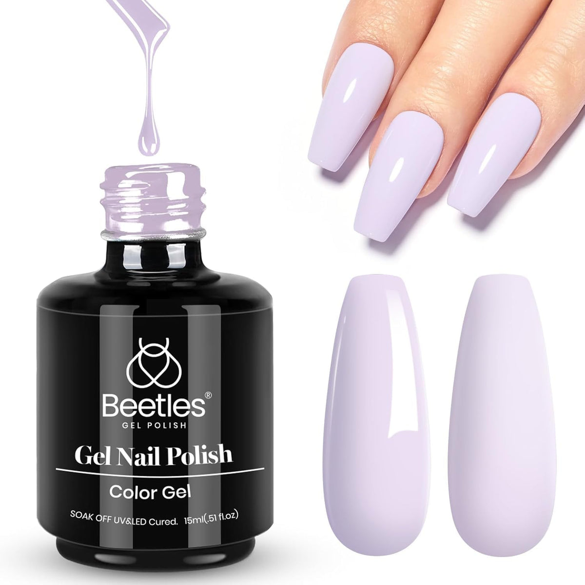Beetles White Gel Nail Polish, 1pc 15ml White Gel Polish