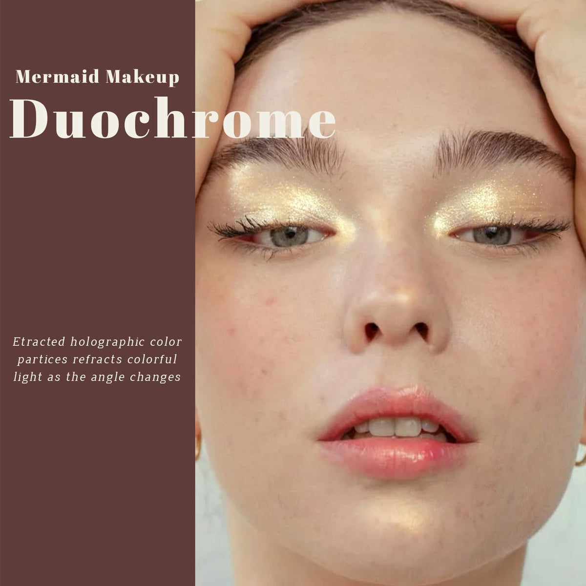 Noerrors Duochrome Plum Mauve Green Blue Glitter Eyeshadow Palette, Holographic Chameleon Rich Color Shimmer Metallic Eye Shadow, Color Shift Sparkle Iridescent Eye Brightener Fairy Makeup for Rave#02