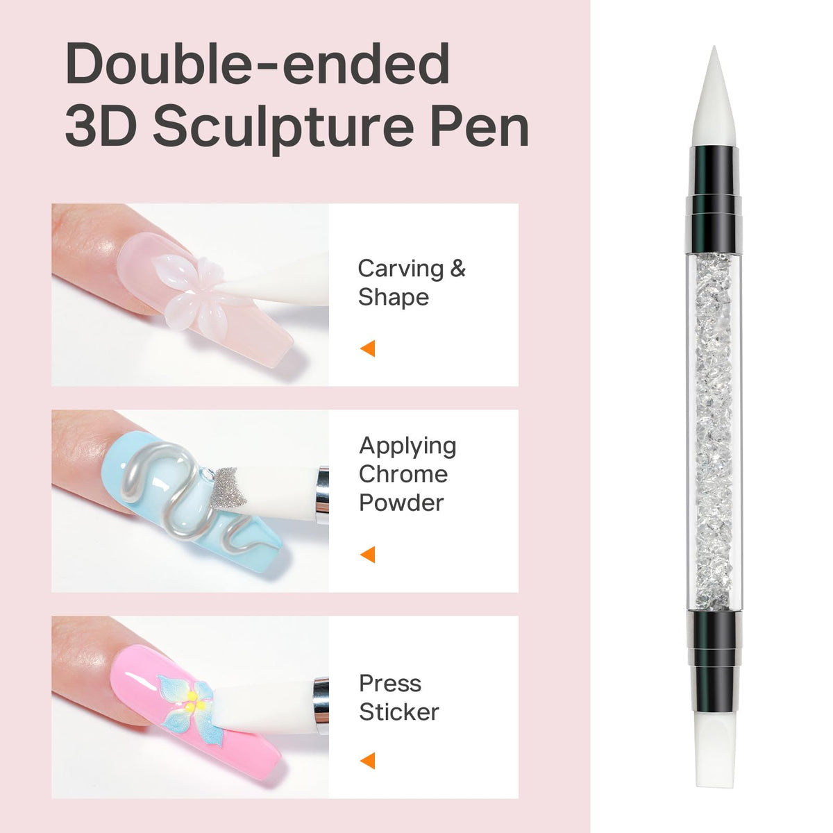 MIZHSE 3D Nail Scupting Gel for Nail Art, 6PCS Neon Colors Non-sticky