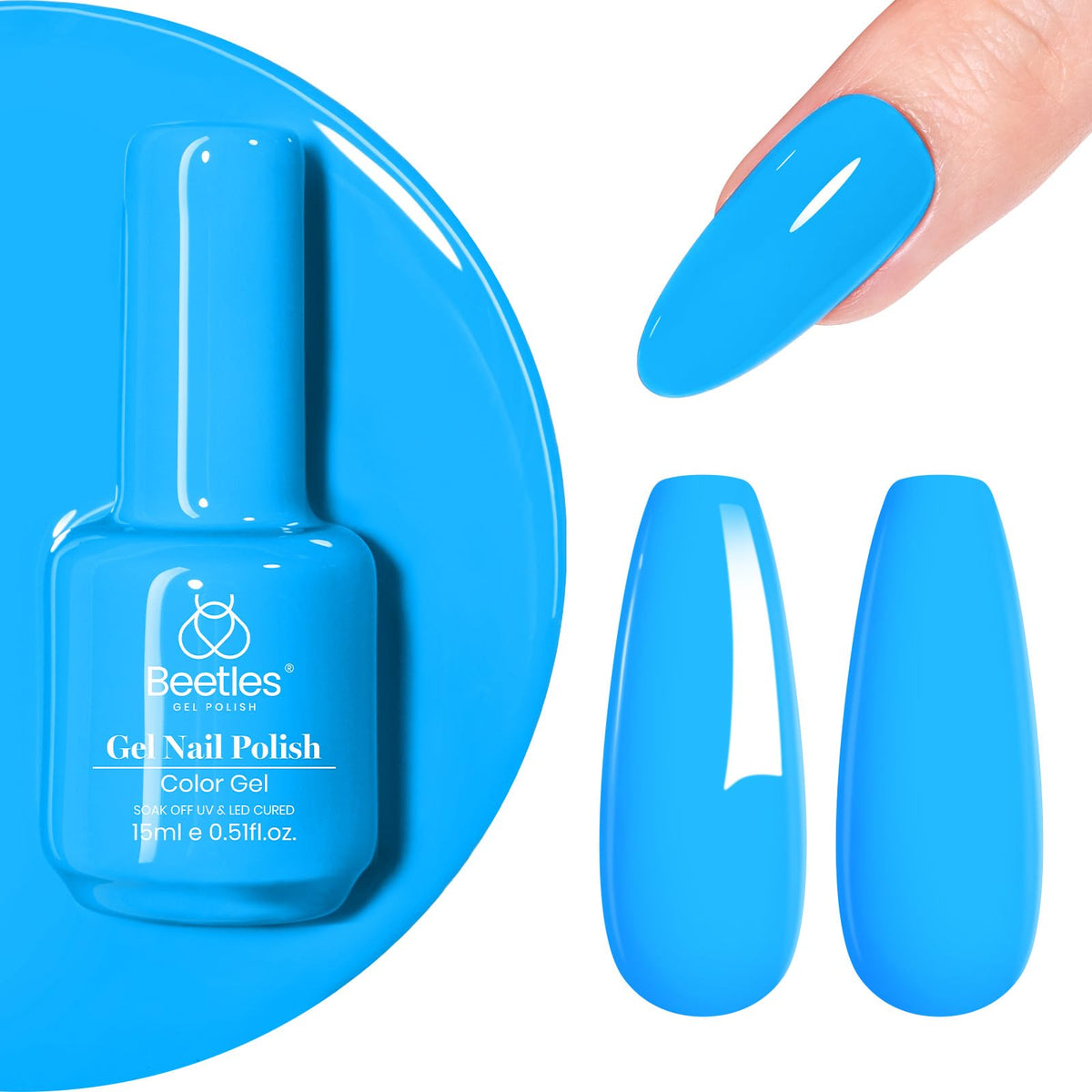 Beetles White Gel Nail Polish, 1pc 15ml White Gel Polish