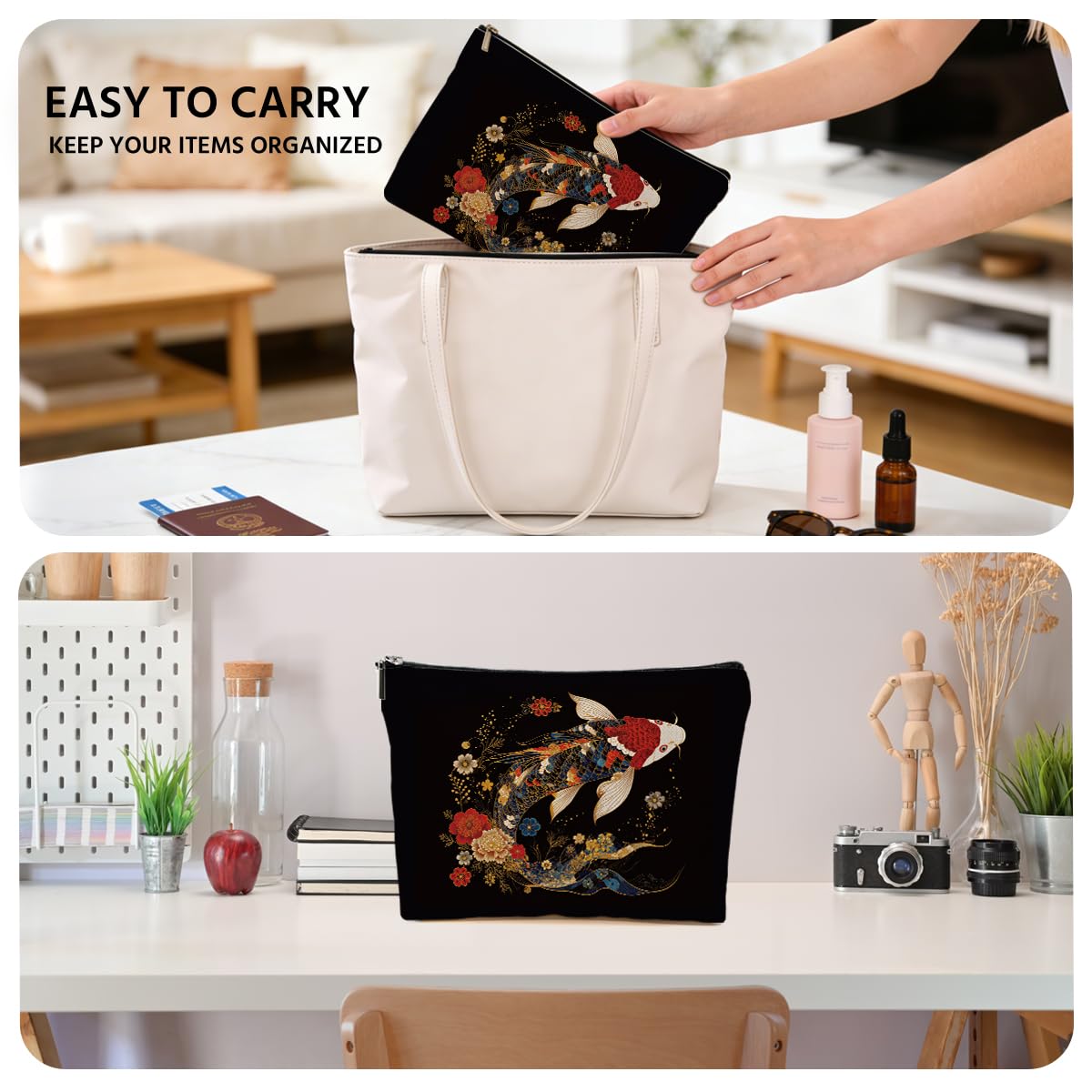 Funny Poisons Makeup Bag, Witchy Gifts Cosmetic Bag Travel Toiletry Bags