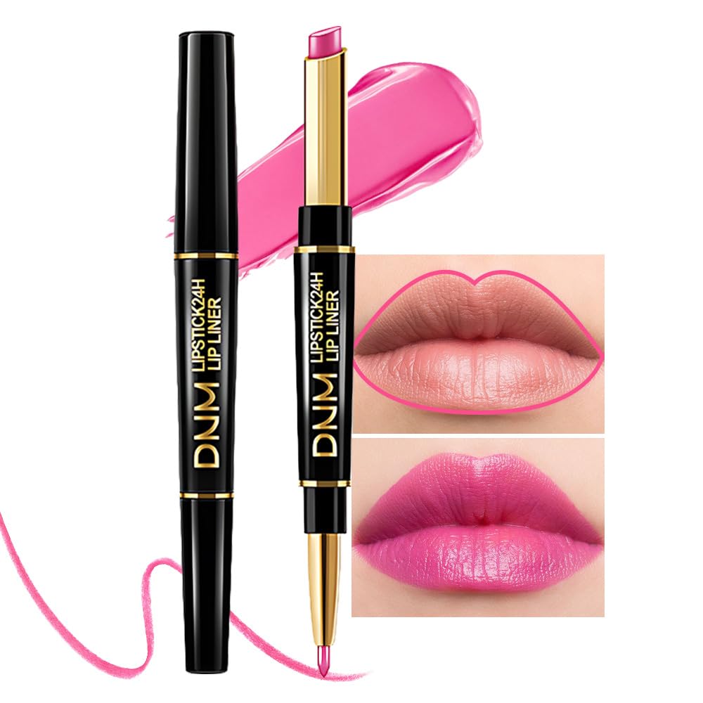 evpct 3Pcs Chestnut Nude Brown Matte Lip Liner and Lipstick Combo Set Kit for Women Antique Rose Magic Lipstick 24 Hours Original Lip Liner Makeup Stain Long Lasting Waterproof Smudge Proof labial