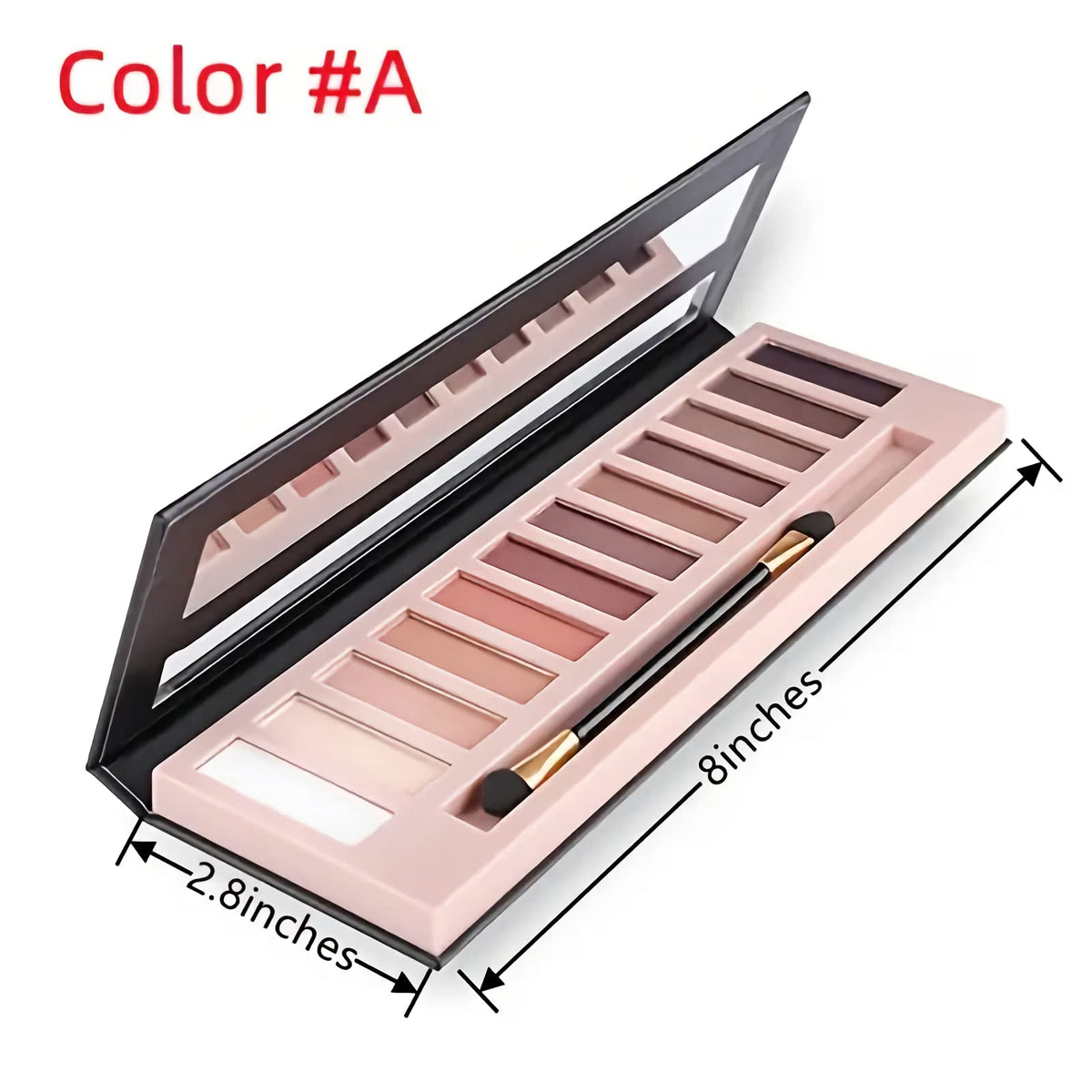 BOLOPER 2 Pack 12 Colors Makeup Nude Colors Eyeshadow Palette Natural Nude Matte Shimmer Glitter Pigment Eye Shadow Pallete Set Waterproof Smokey Professional Beauty Makeup Kit (2 PCS)