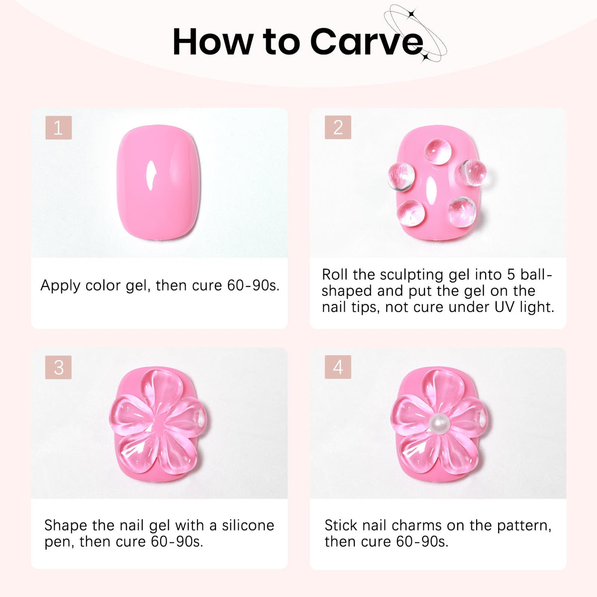 3D Gel for Nail Art, Clear 3d Sculpting Gel for Nail Art