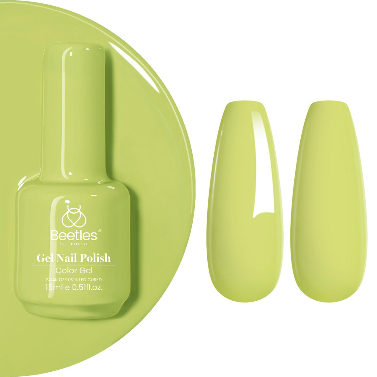 Beetles White Gel Nail Polish, 1pc 15ml White Gel Polish