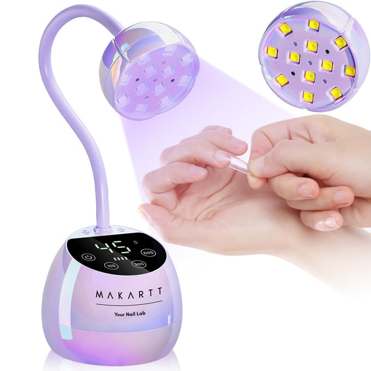 Makartt Cordless Gooseneck UV Nail Lamp for Gel-X Nails, Flash Cure