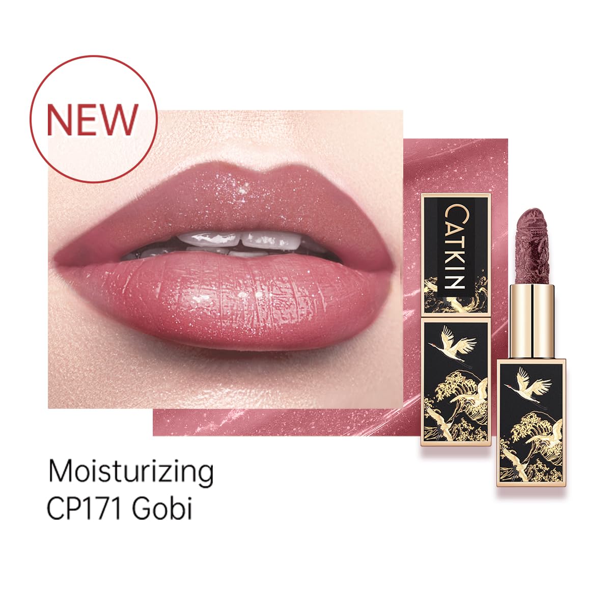 Catkin Semi-Matte Lipstick Hydrating High Impact Color Infused with Vitamin E and Avocado Oil Smooth Soft Texture Long Lasting Matte Finish 129