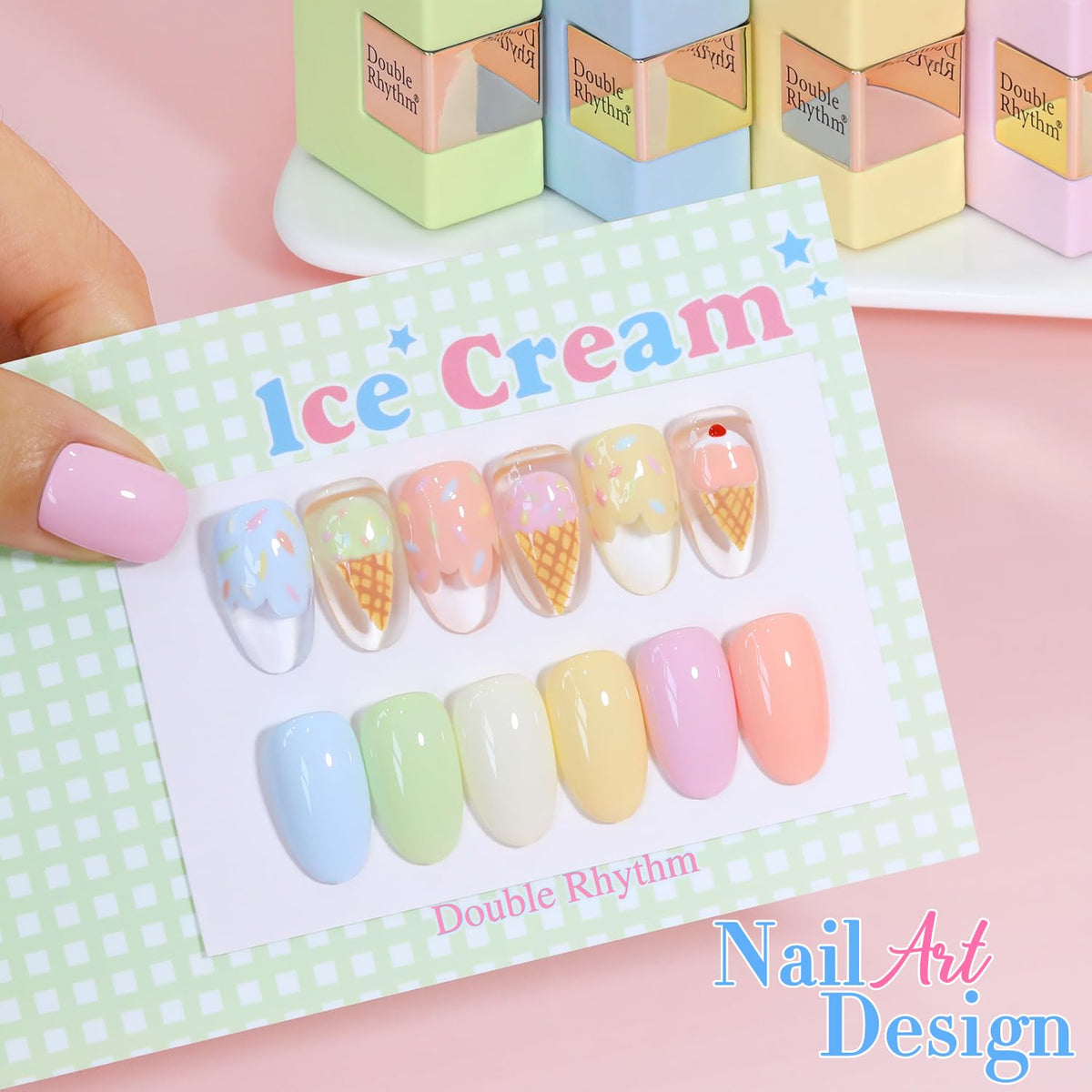 Double Rhythm 6 Pcs 15 ML Gel Polish Set Same Color Same Bottle Soak Off Gel Polish Kit Nail Art Manicure Salon DIY at Home for Women (Dark Light Brown Orange Maroon-T6-6)
