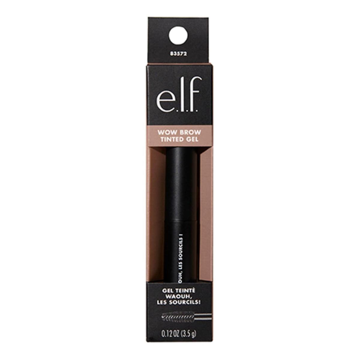 e.l.f. Wow Brow Gel, Volumizing, Buildable, Wax-Gel Hybrid, Creates Full, Voluminous-Looking Brows, Locks Brow Hairs In Place, Neutral Brown, Fiber-Infused 3.5g